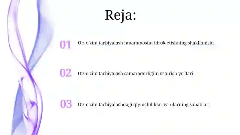 O'z-o'zini tarbiyalash jarayonida to'siqlar 2
