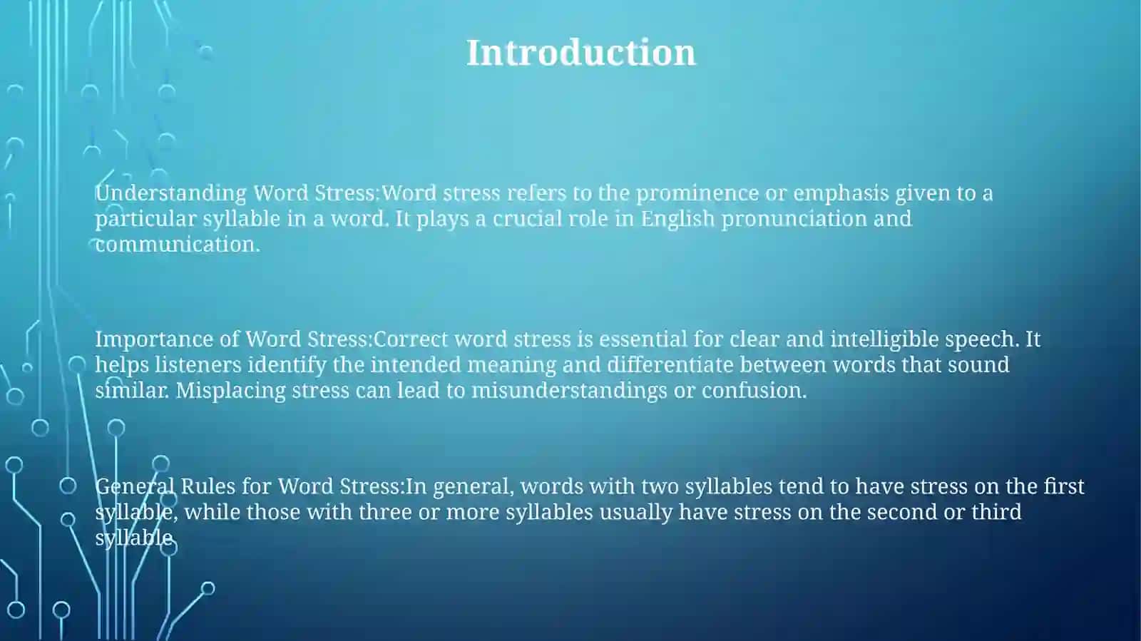 Word Stress In English 2