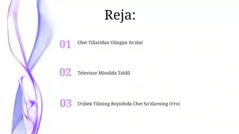 Chet Tillaridan Olingan Soʻzlar 2