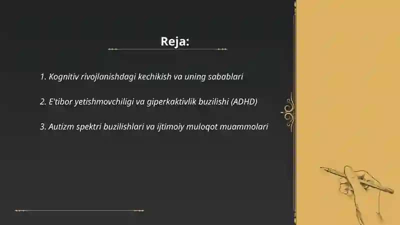Bola psixikasining rivojlanish muammosi 2