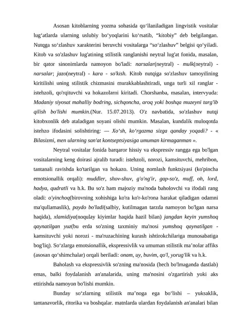 TILNI LEKSIK-SEMANTIK DARAJADA TAHLIL QILISH METODLARI 2