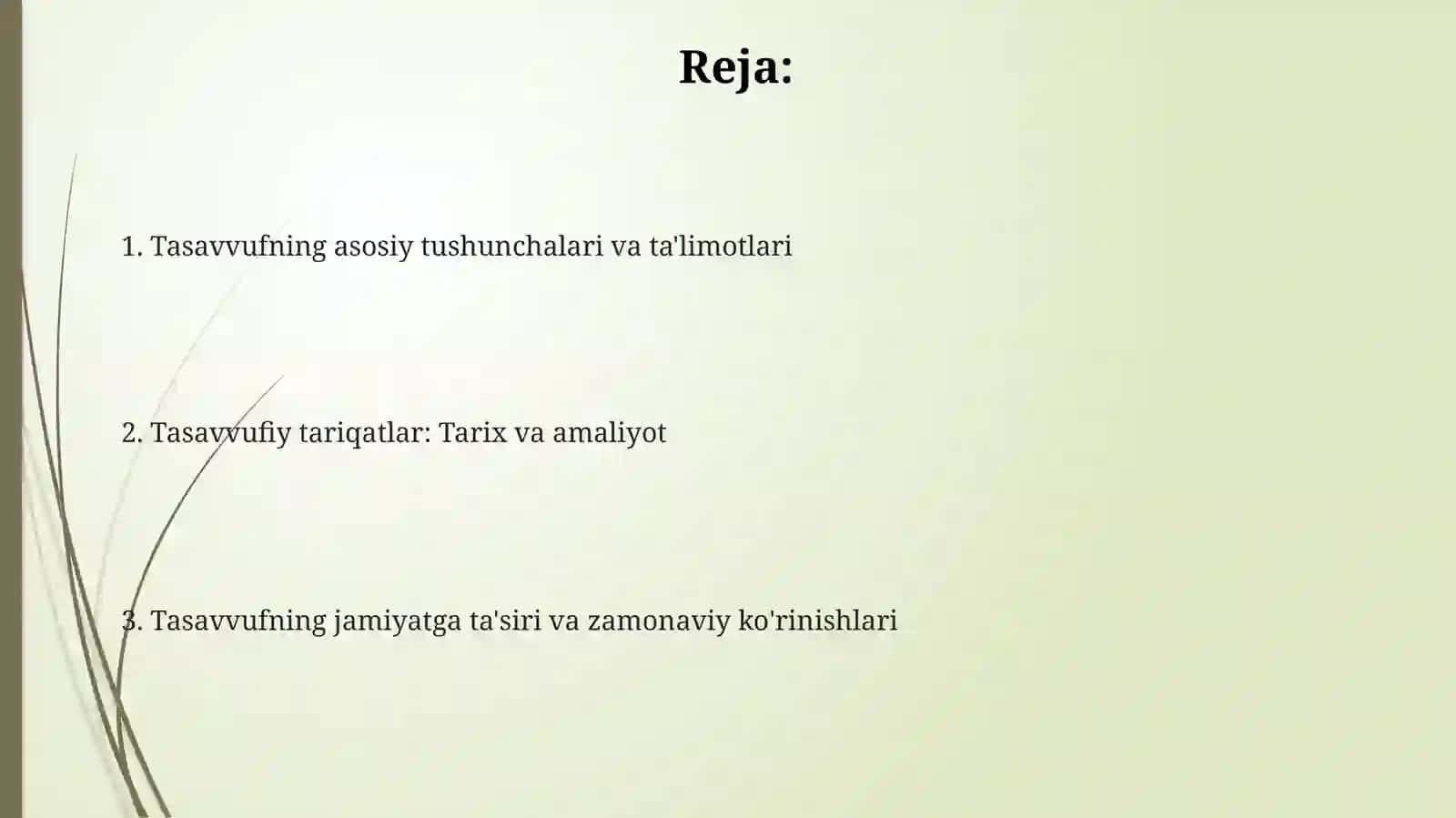 Tasavvuf   ta’limoti  va  tariqatlari 2