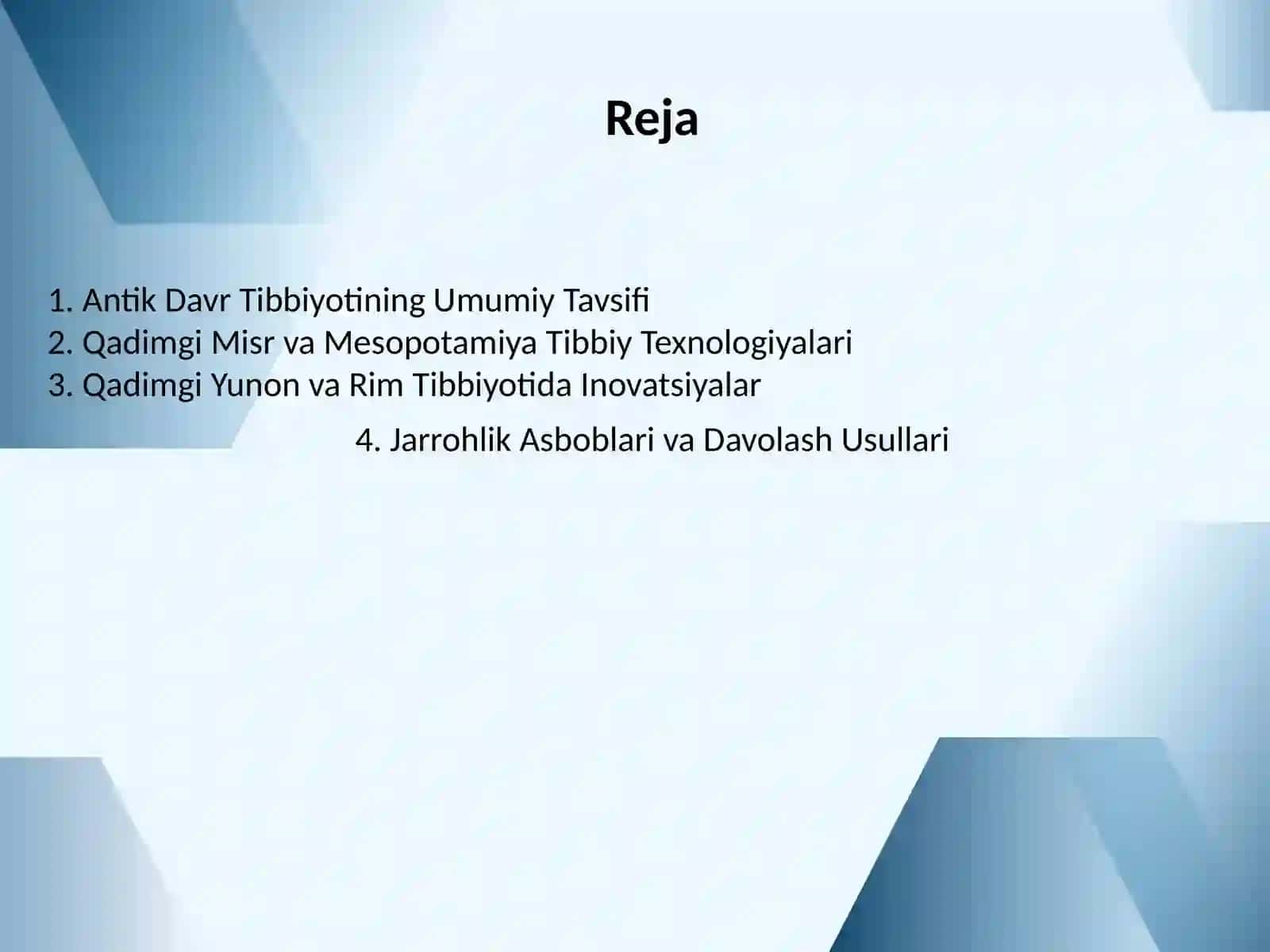 Antik davr tibbiy texnologiyalari 2