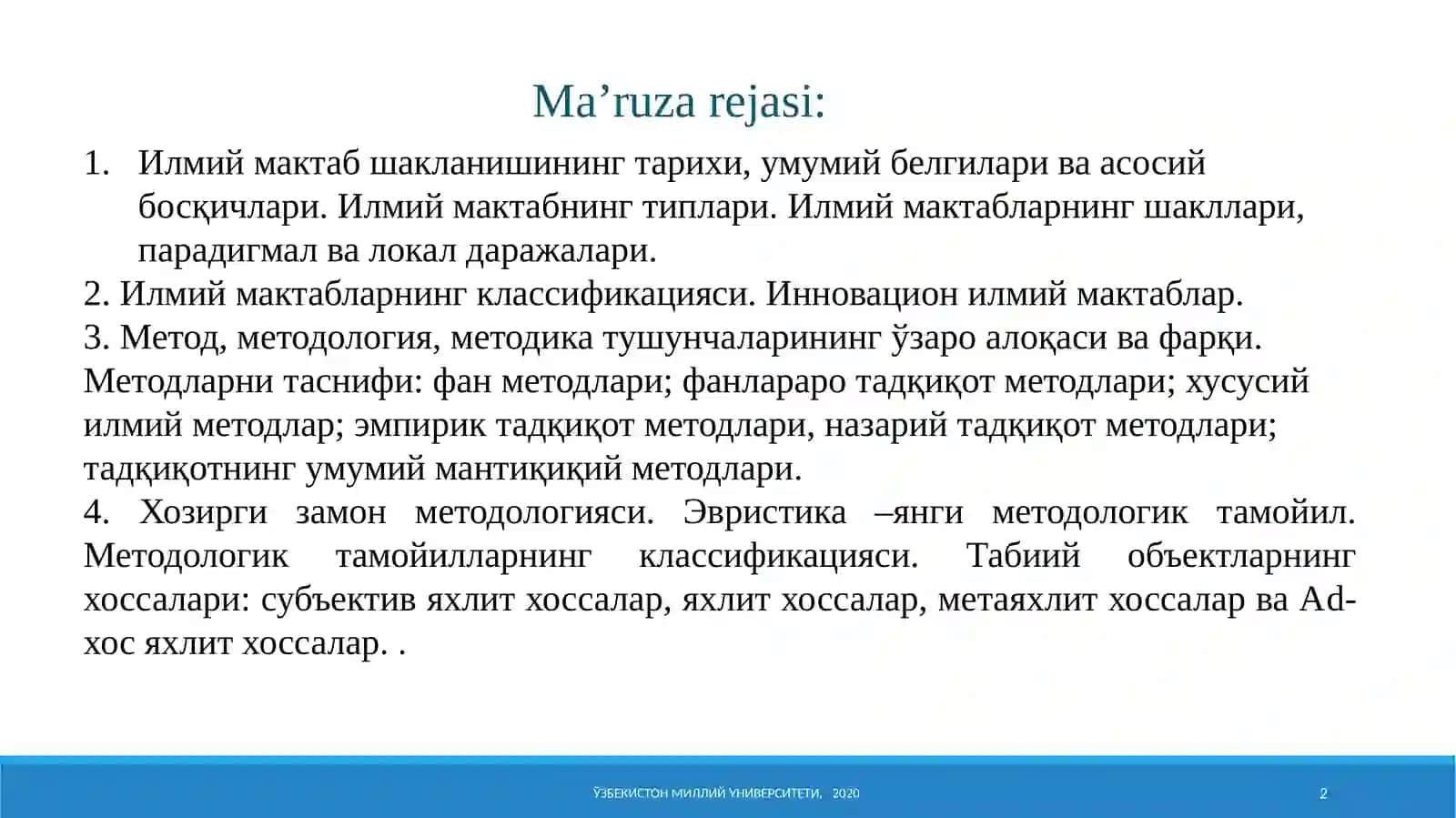 Илмий тадқиқот методологияси 2