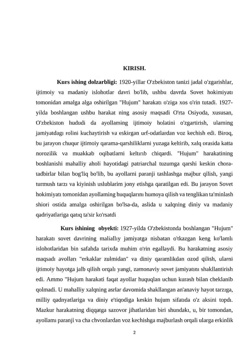 Hujum harakati va uning oqibatlari 2