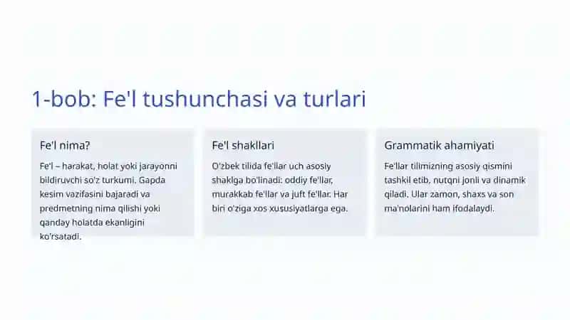 Murakkab fe'llar: O'zbek tili grammatikasida yangi qirralar 2