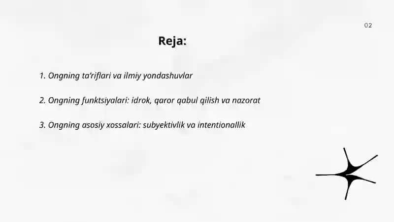 Ong haqida tushuncha va uning xossalari 2