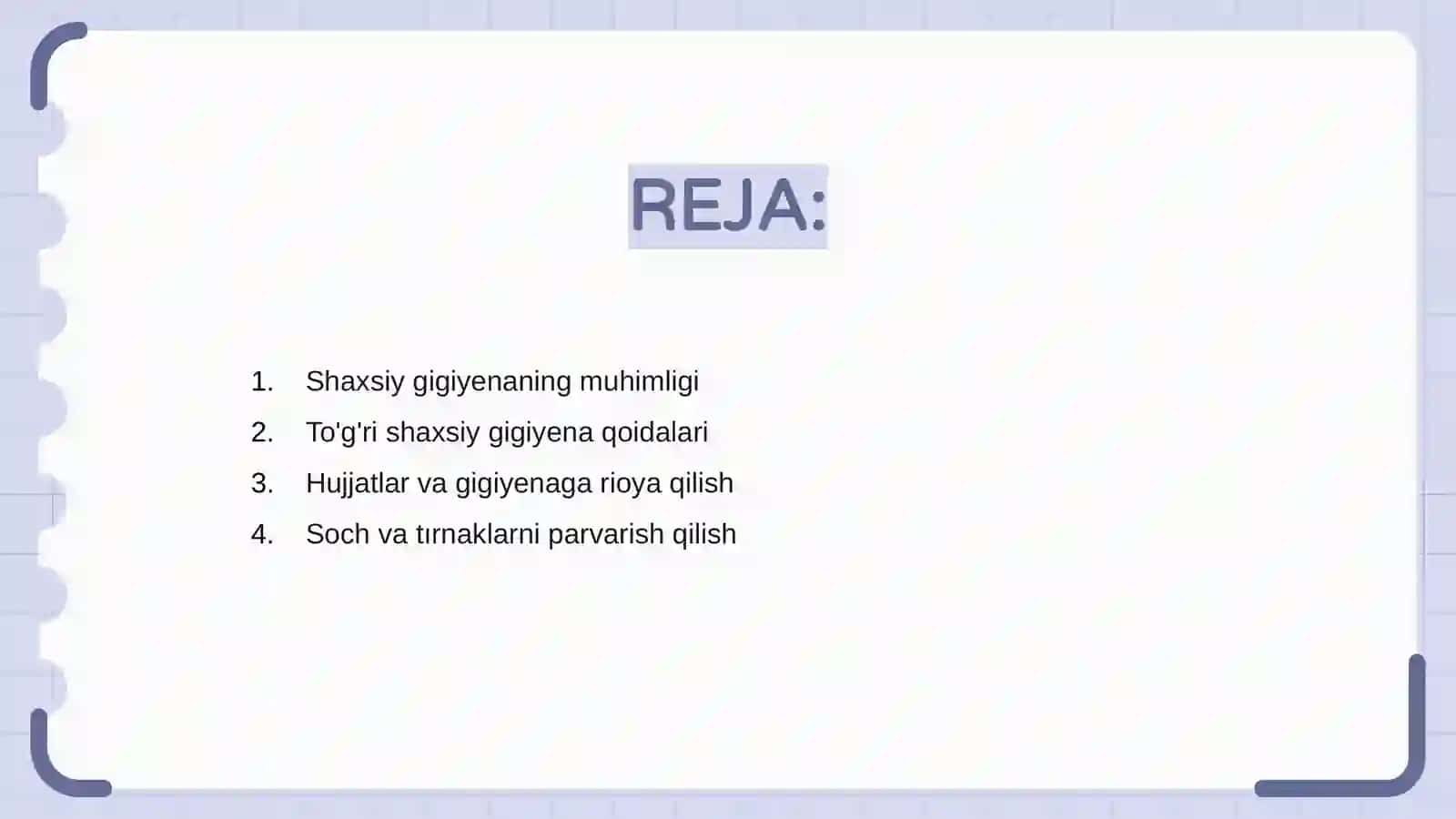 Shaxsiy gigiyena sog'liq asosi 2