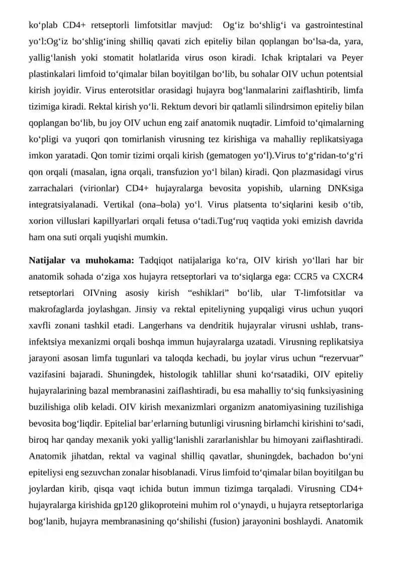 INSON IMMUNITET TANQISLIGI VIRUSI (OIV) 2