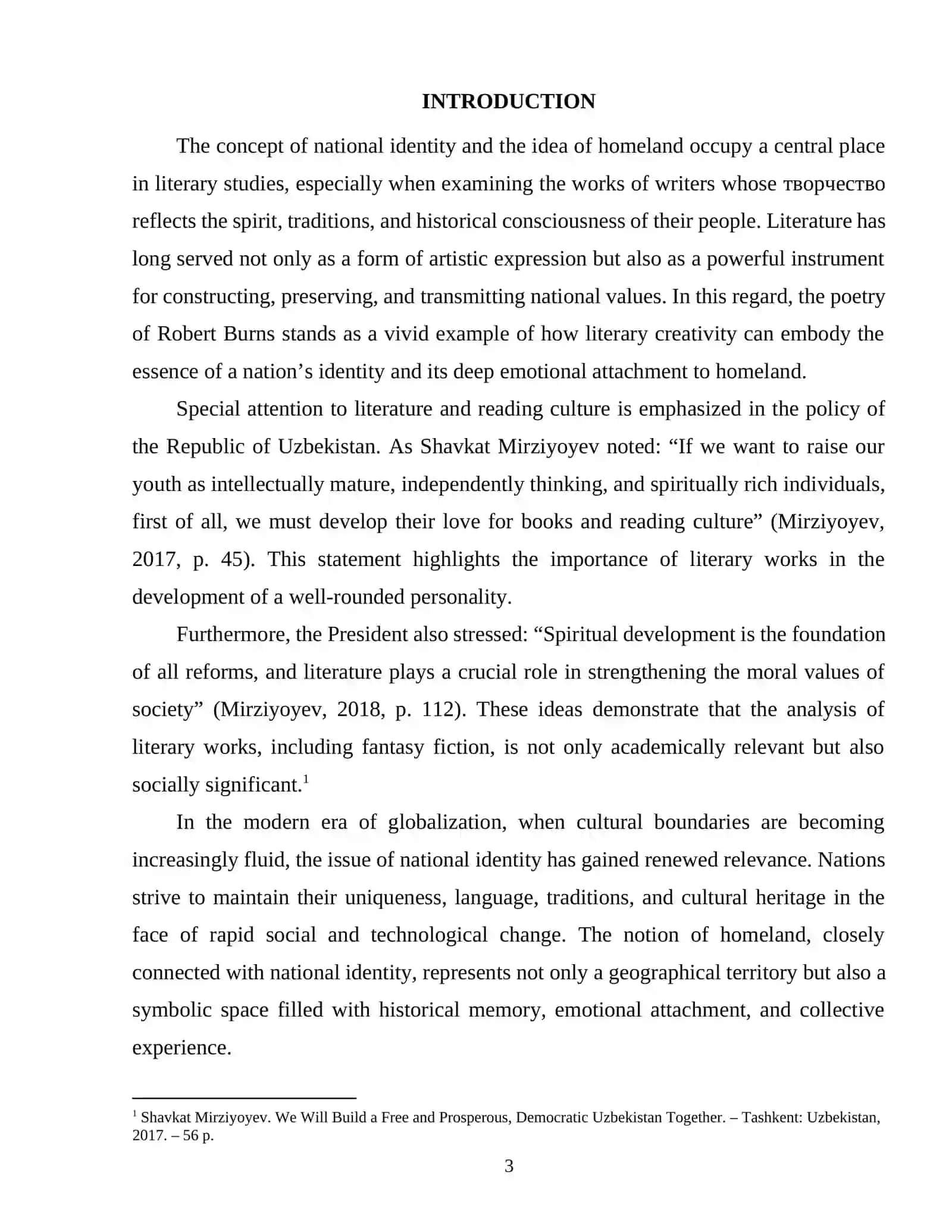 NATIONAL IDENTITY AND HOMELAND AND ROBERT BURNS'S POETRY 2
