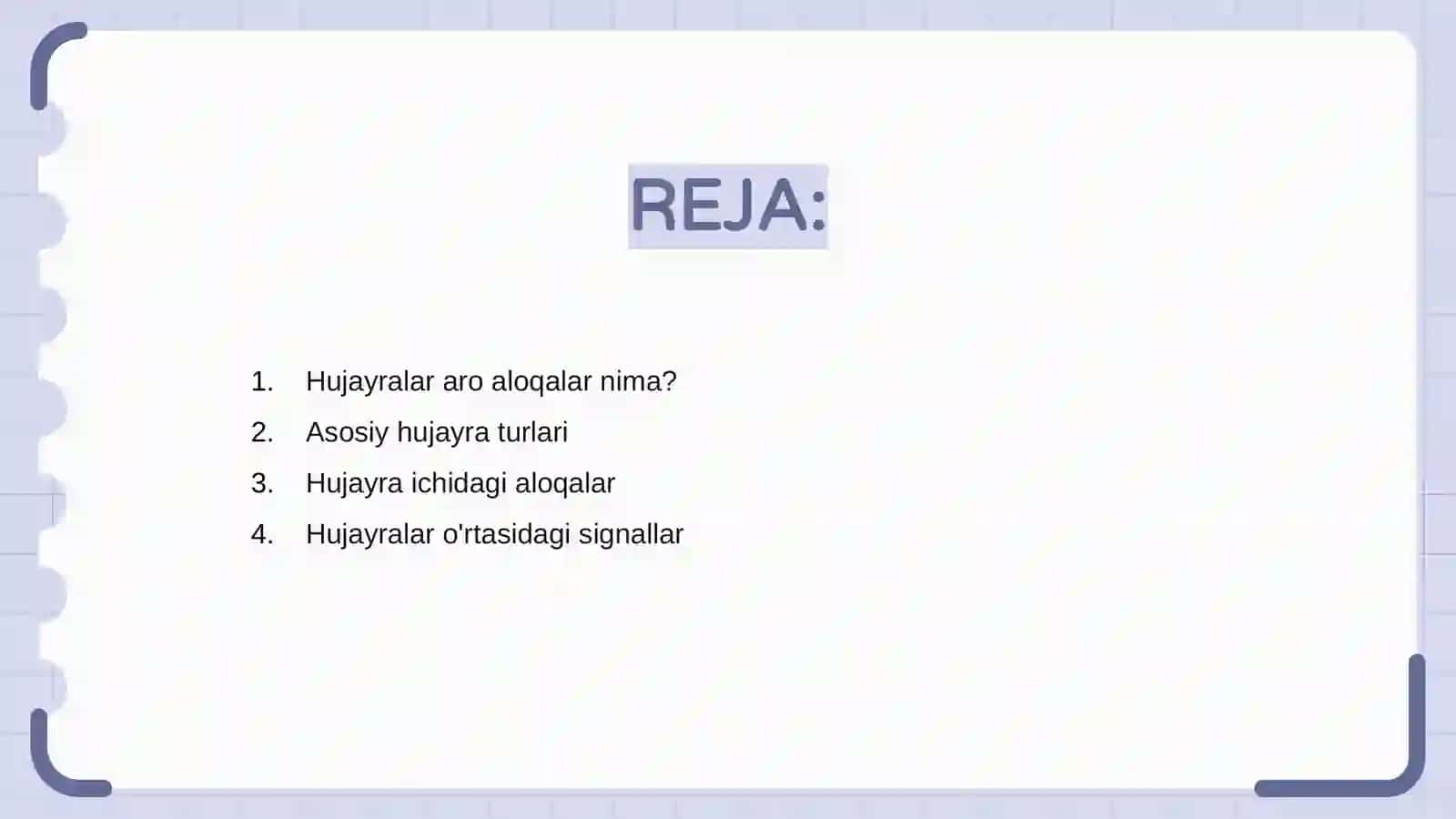 Hujayralar aro aloqalar 2