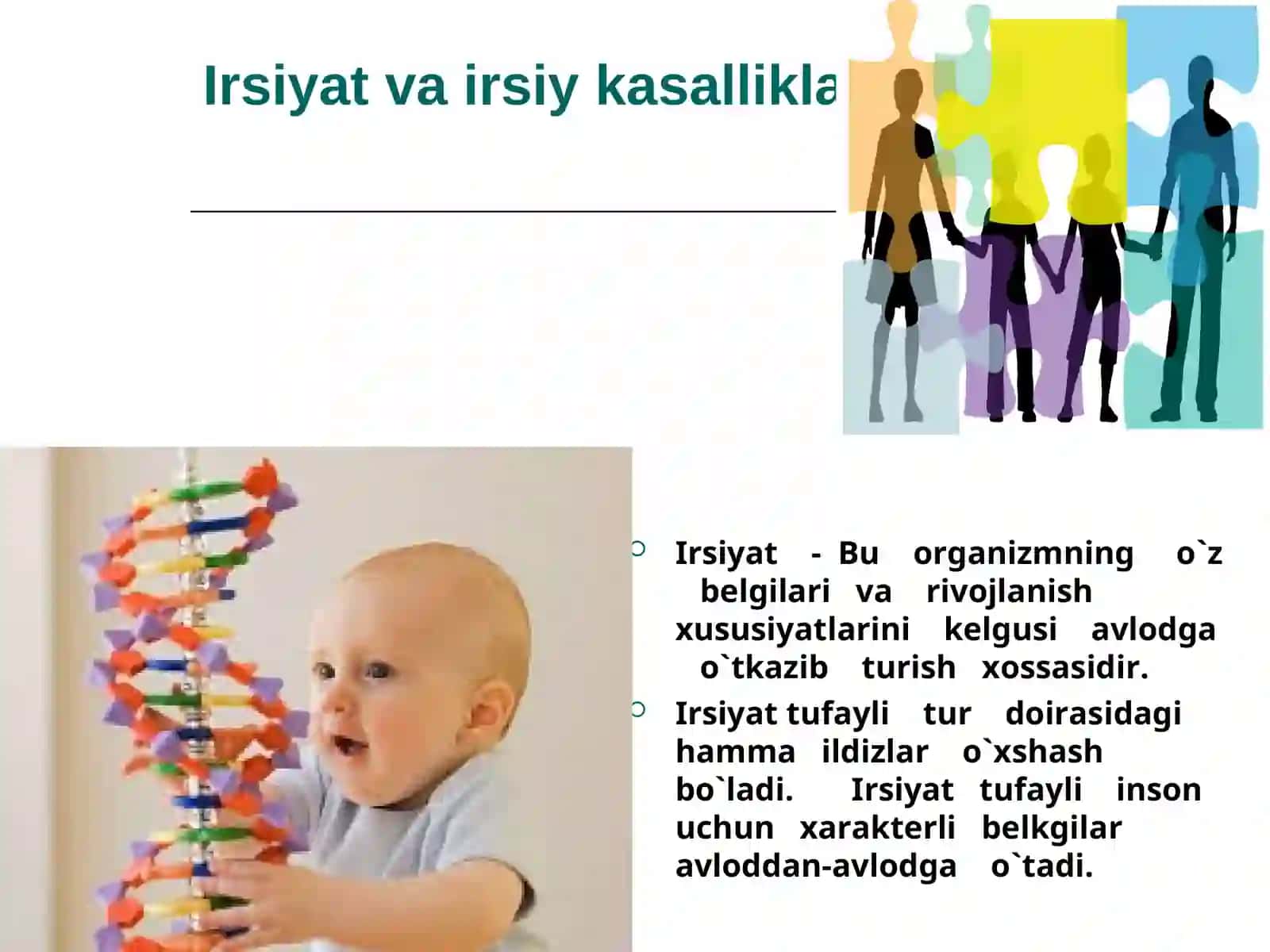 Irsiyat va irsiy kasalliklar 2