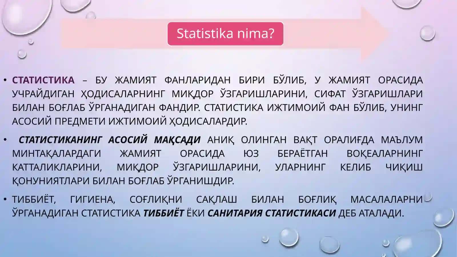 O’zbekiston aholisi salomatlik holatining statistik ko’rsatkichlari va muammolari 2