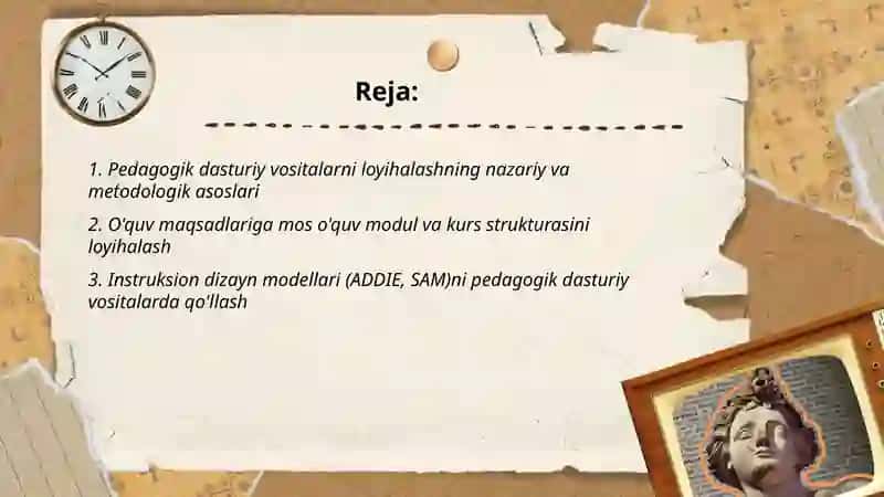 Pedagogik dasturiy vositalarni loyihalashtirish 2
