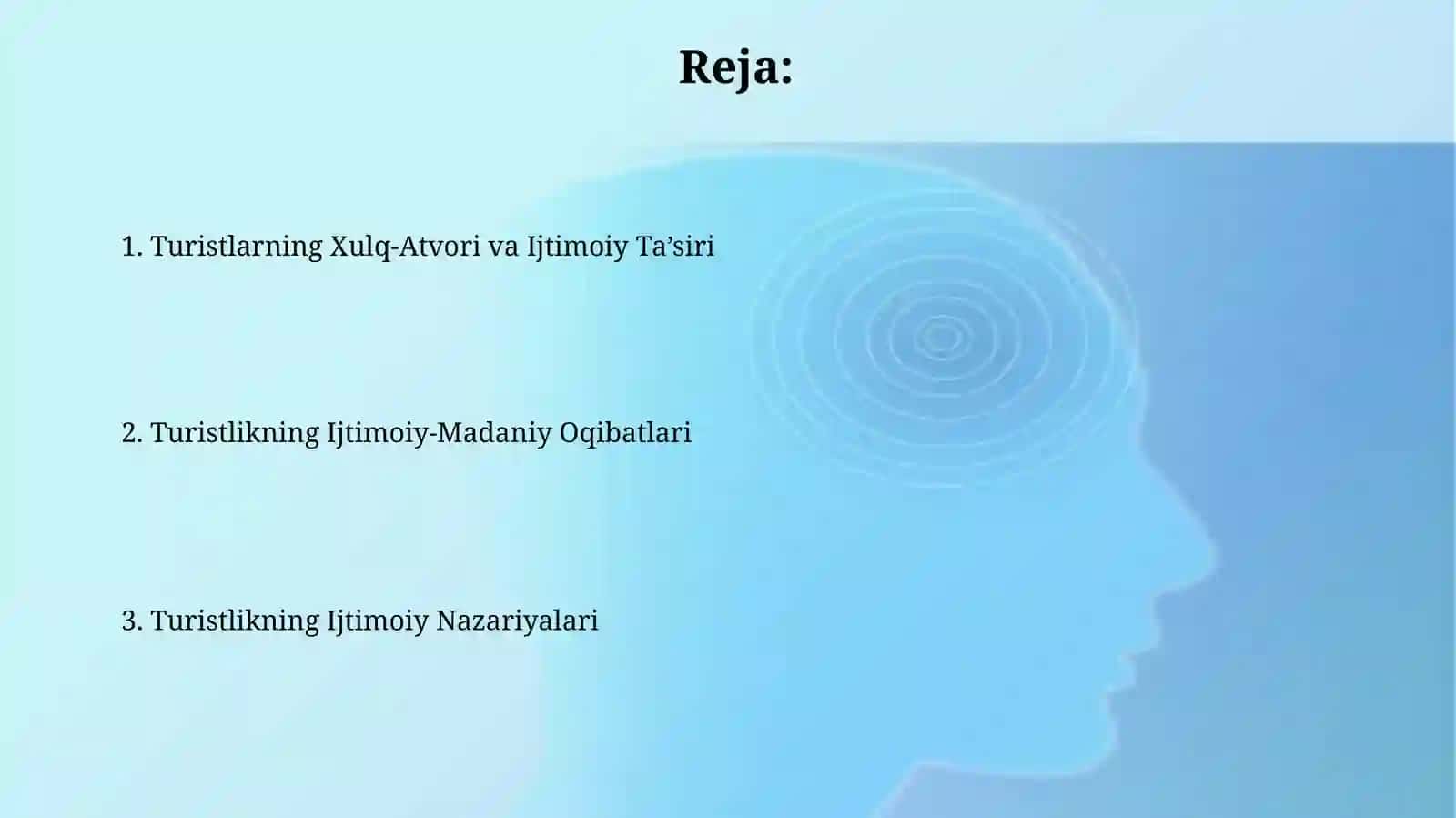 Turizmning ijtimoiy nazariyalari 2