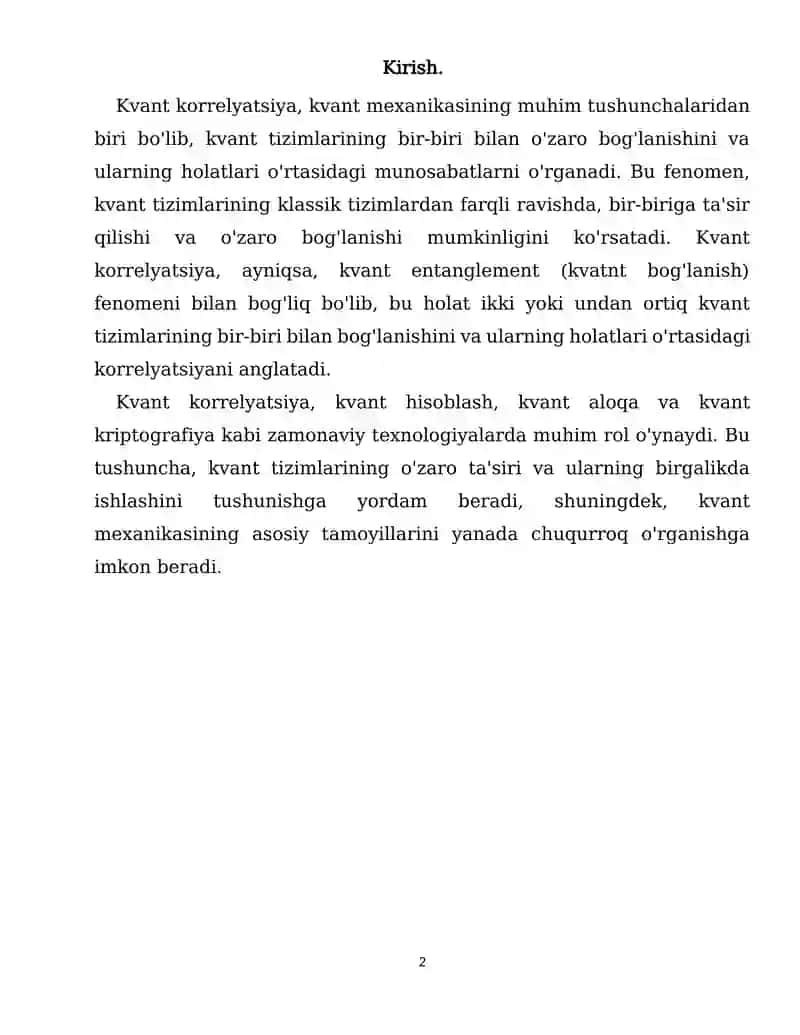 Kvant korellyastiya 2