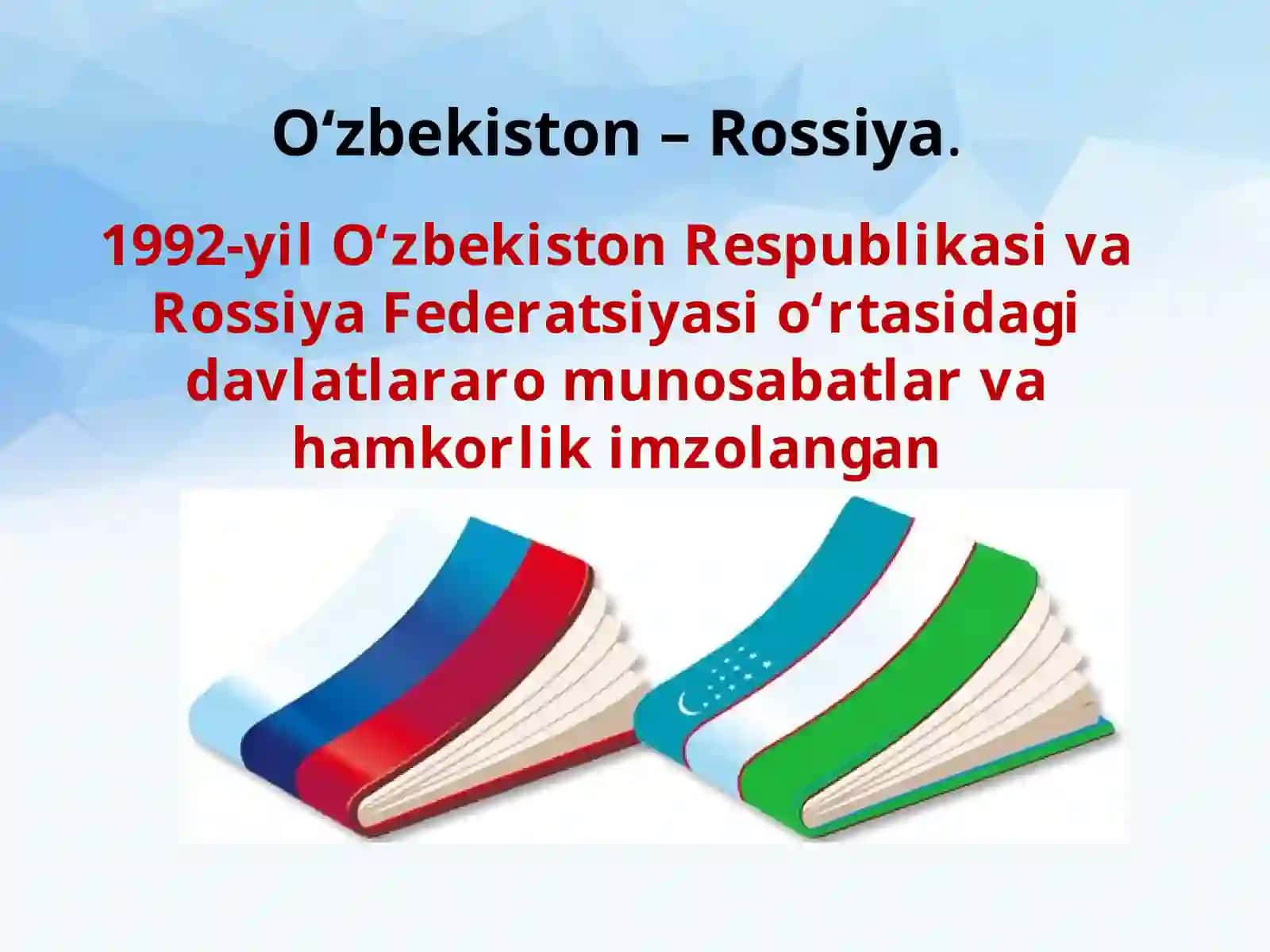 O‘zbekiston–Rossiya munosabatlari 2