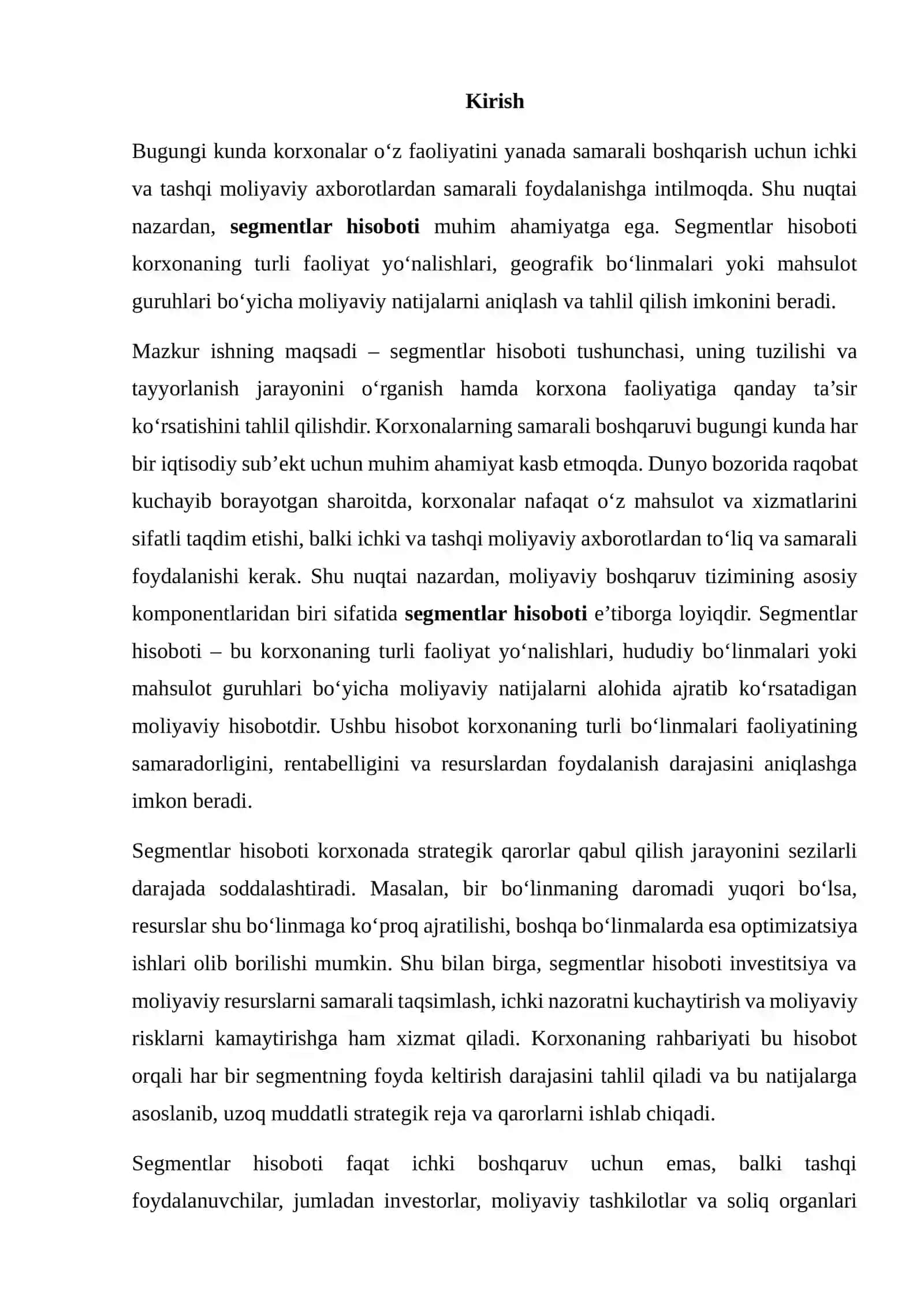 Segmentlar Hisoboti 2