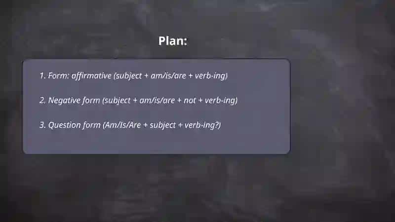 Present Continuous tense 2