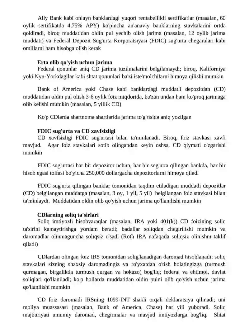 Depozit sertifikatlari 2