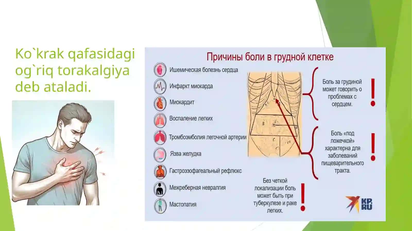 Pulmonologiya - Ko`krak qafasidagi og`riq 2