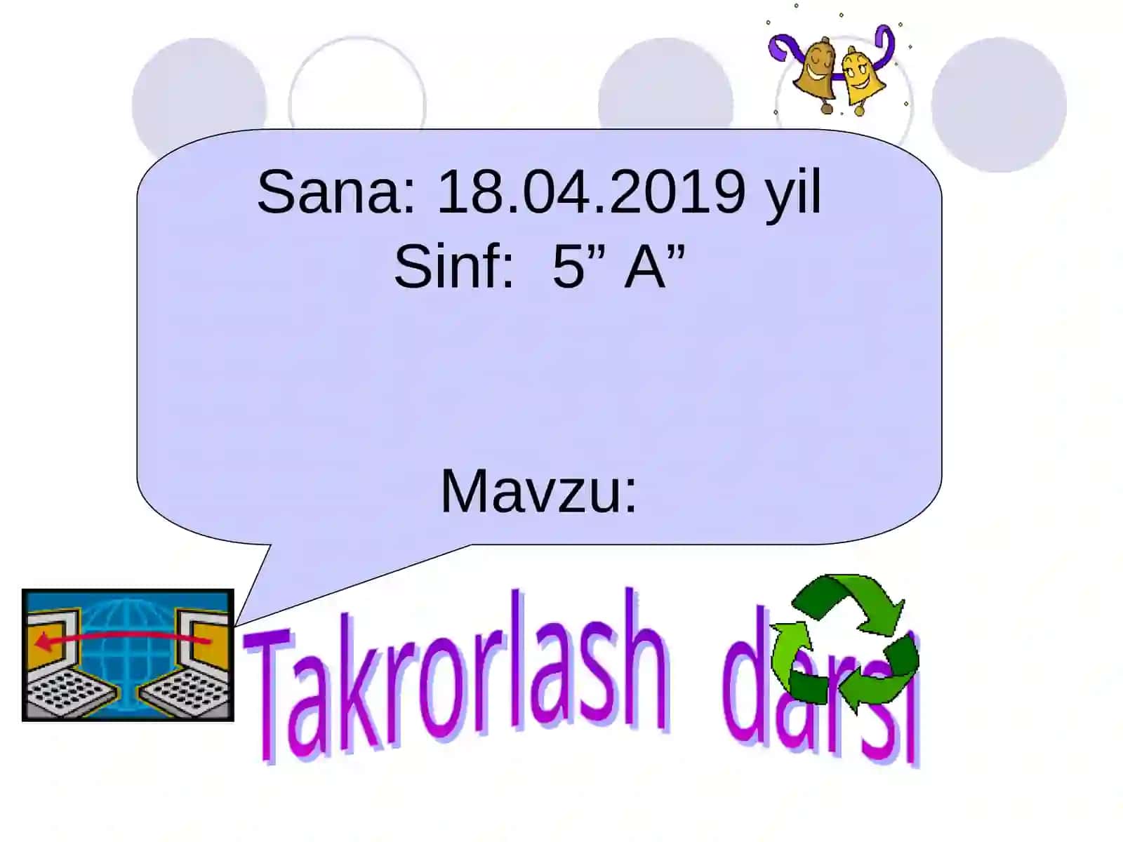 Informatika fanidan ochiq dars Ishlanmasi 2