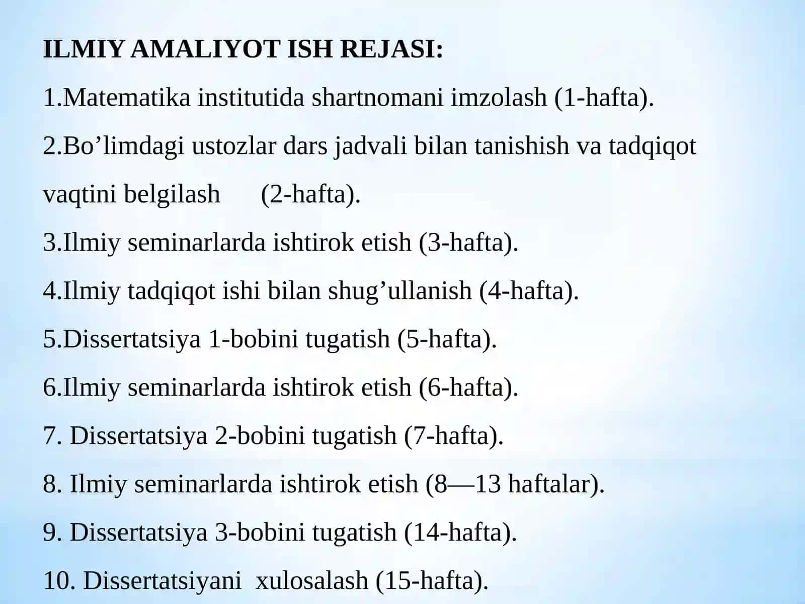 ILMIYAMALIYOT ISHI 2
