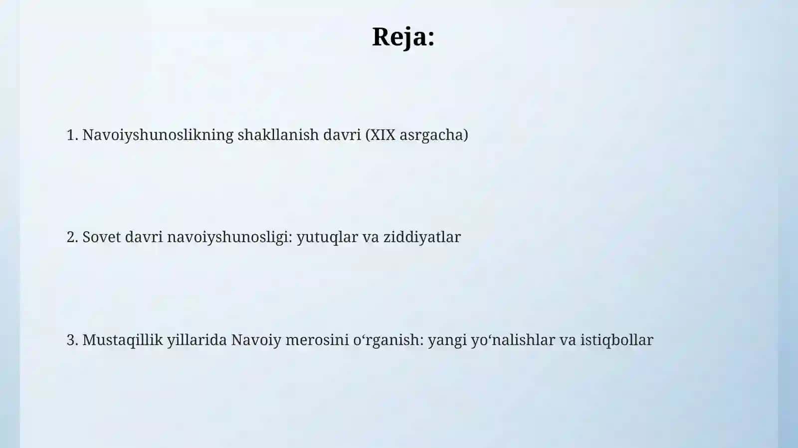 Alisher Navoiy ijodining oʻrganilishi tarixi 2