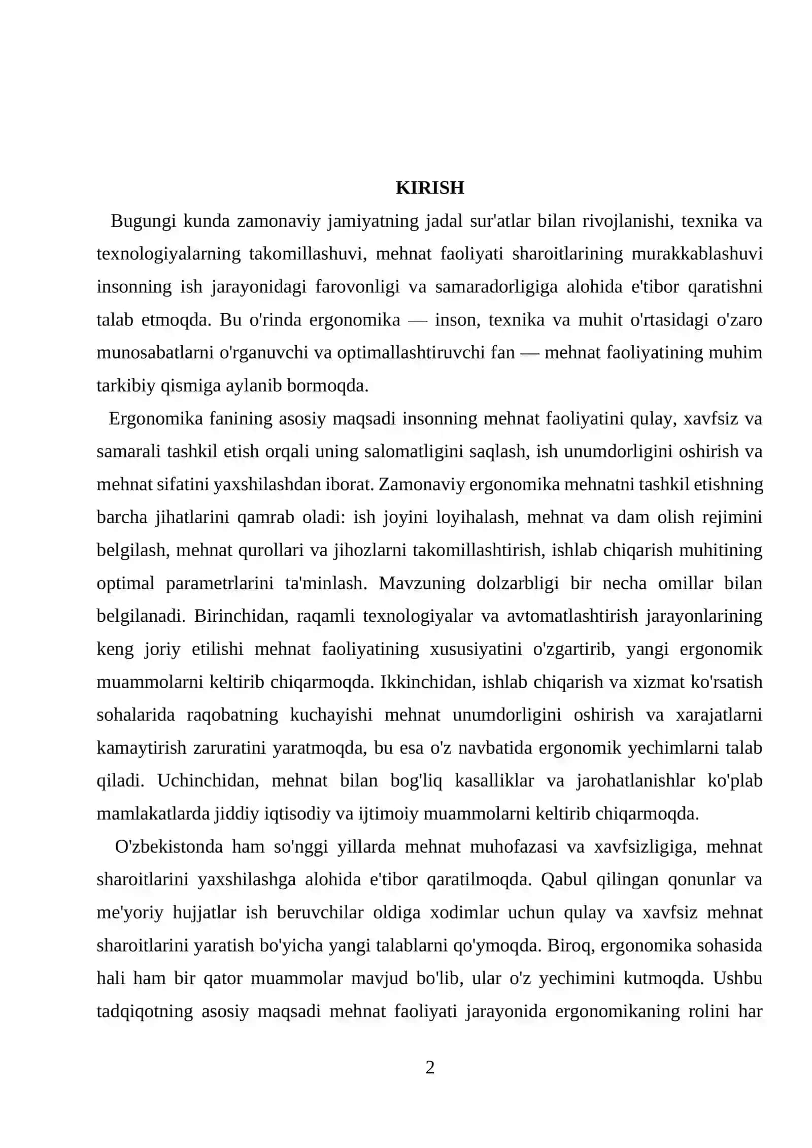 MEHNAT FAOLIYAT JARAYONIDA ERGONOMIKANING ROLI 2