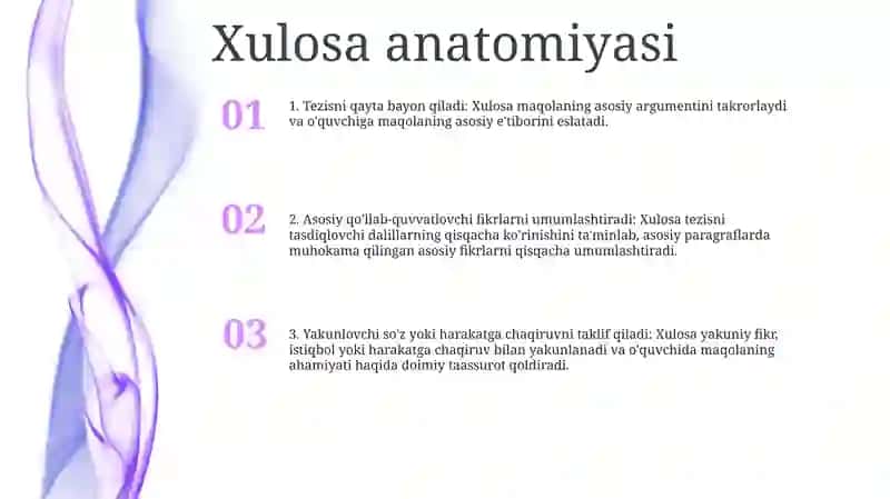 XulosaQilishning Umumiy Mantiqiy Tavsifi 2