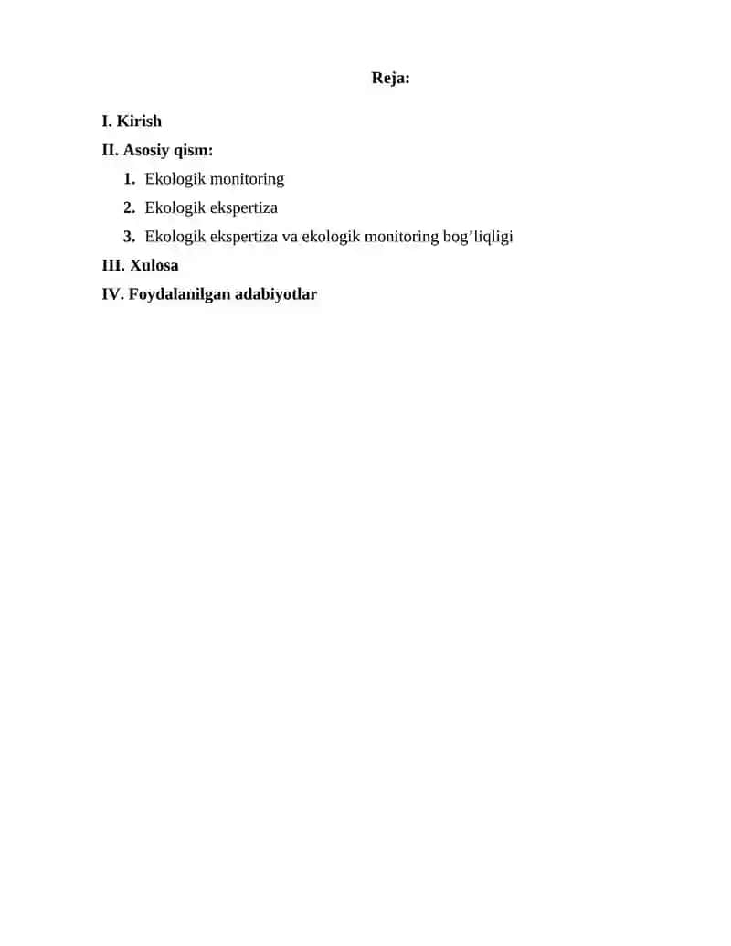 Ekologik monitoring va ekologik ekspertiza 2