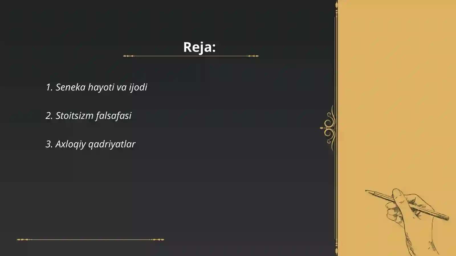 Senekaning "Lutsiliyaga axloqiy xatlari" 2