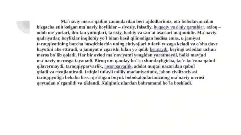 Milliy urf-odatlar qadriyatlar va an'analarning qayta tiklanishi 2