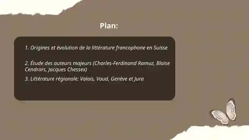 La litterature Francophone de Suisse 2
