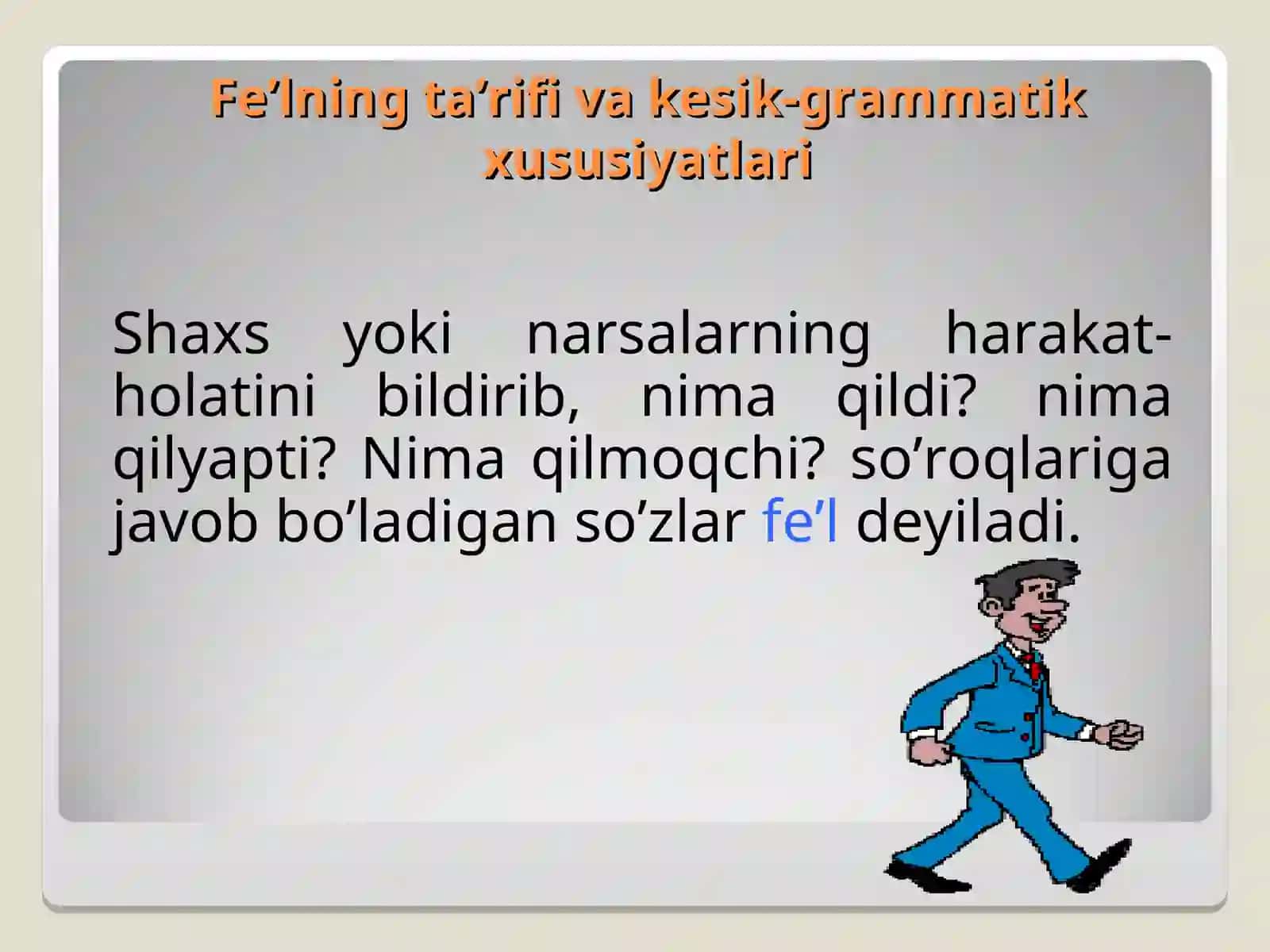 Fe'l So'z Turkumi 2