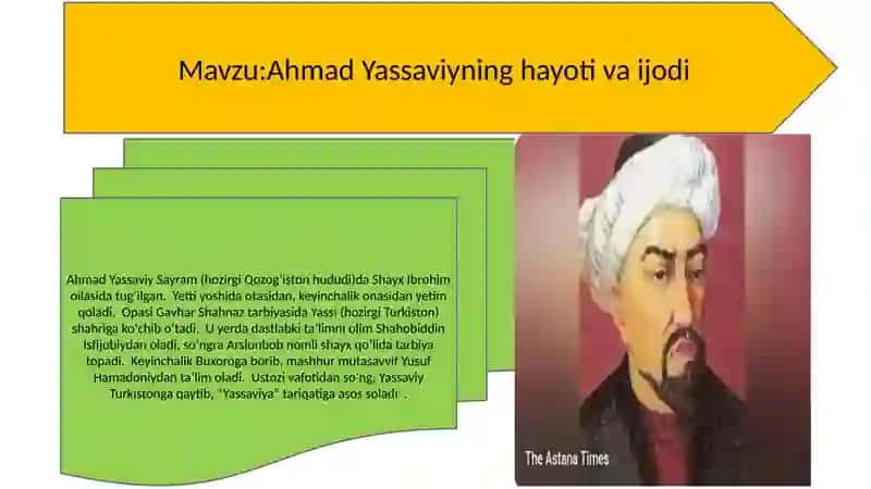 Ahmad Yassaviyning hayoti va ijodi 2