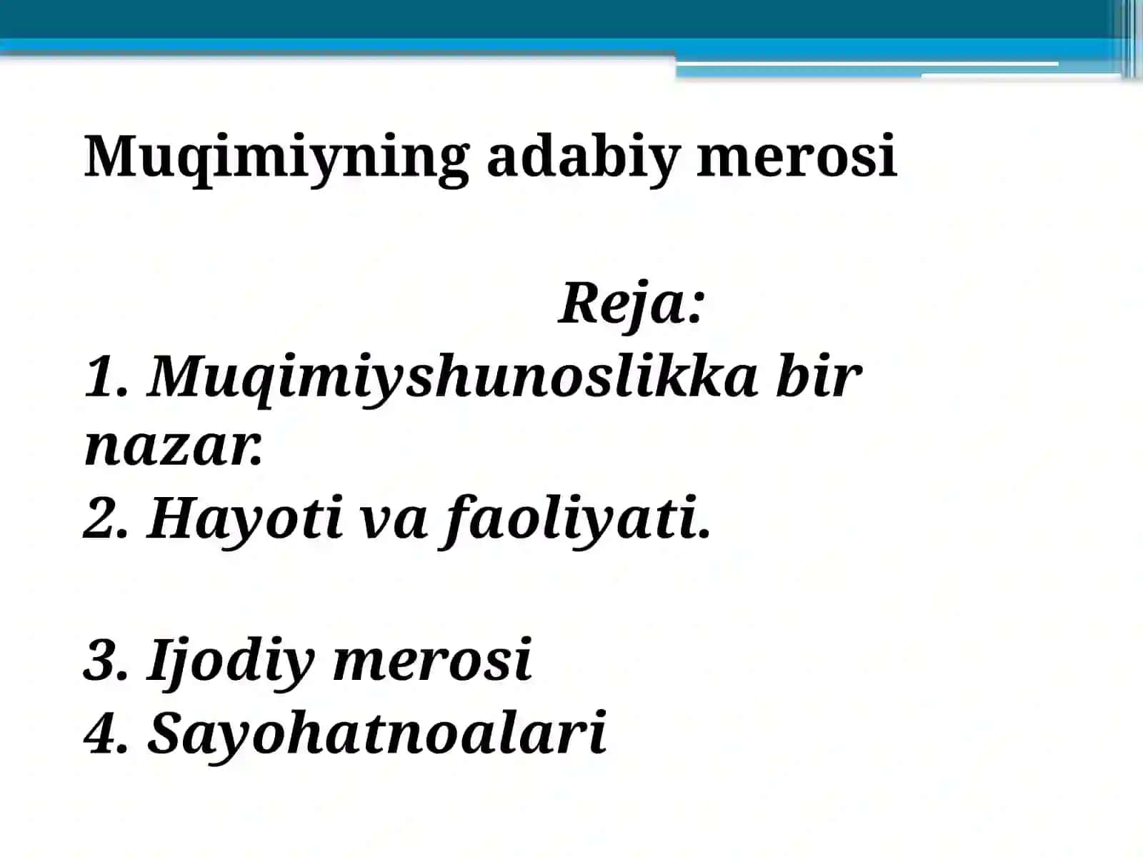 Muqimiyning adabiy merosi 2