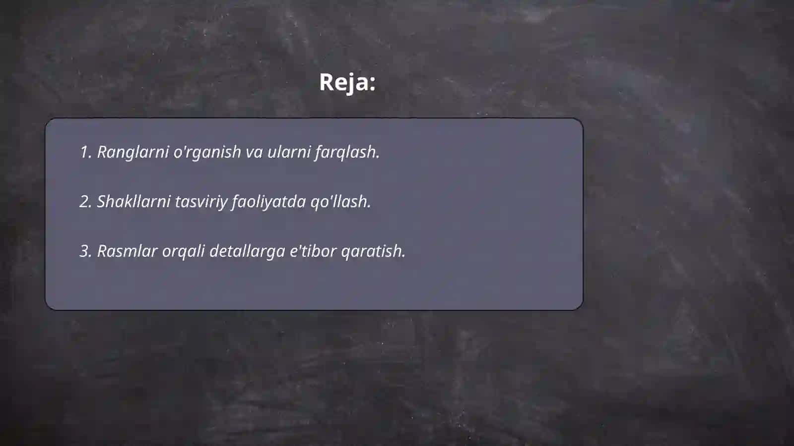 Ranglarni o'rganish va ularni farqlash 2