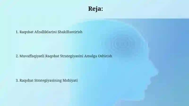 Raqobat strategiyasi mohiyati 2