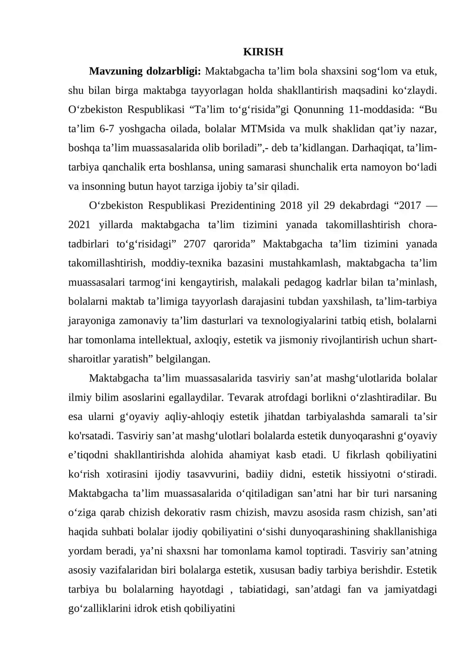 TASVIRIY FAOLIYAT MASHG‘ULOTLARINI LOYIHALASHTIRISH 2