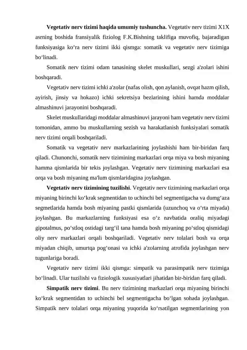 Vegetativ nerv tizimi 2
