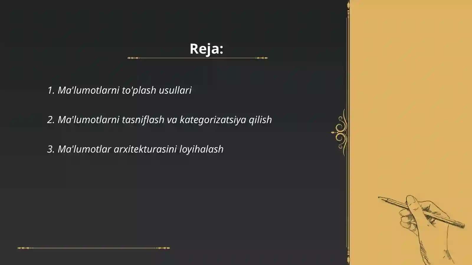 Ma'lumotlarni to'plash usullari 2
