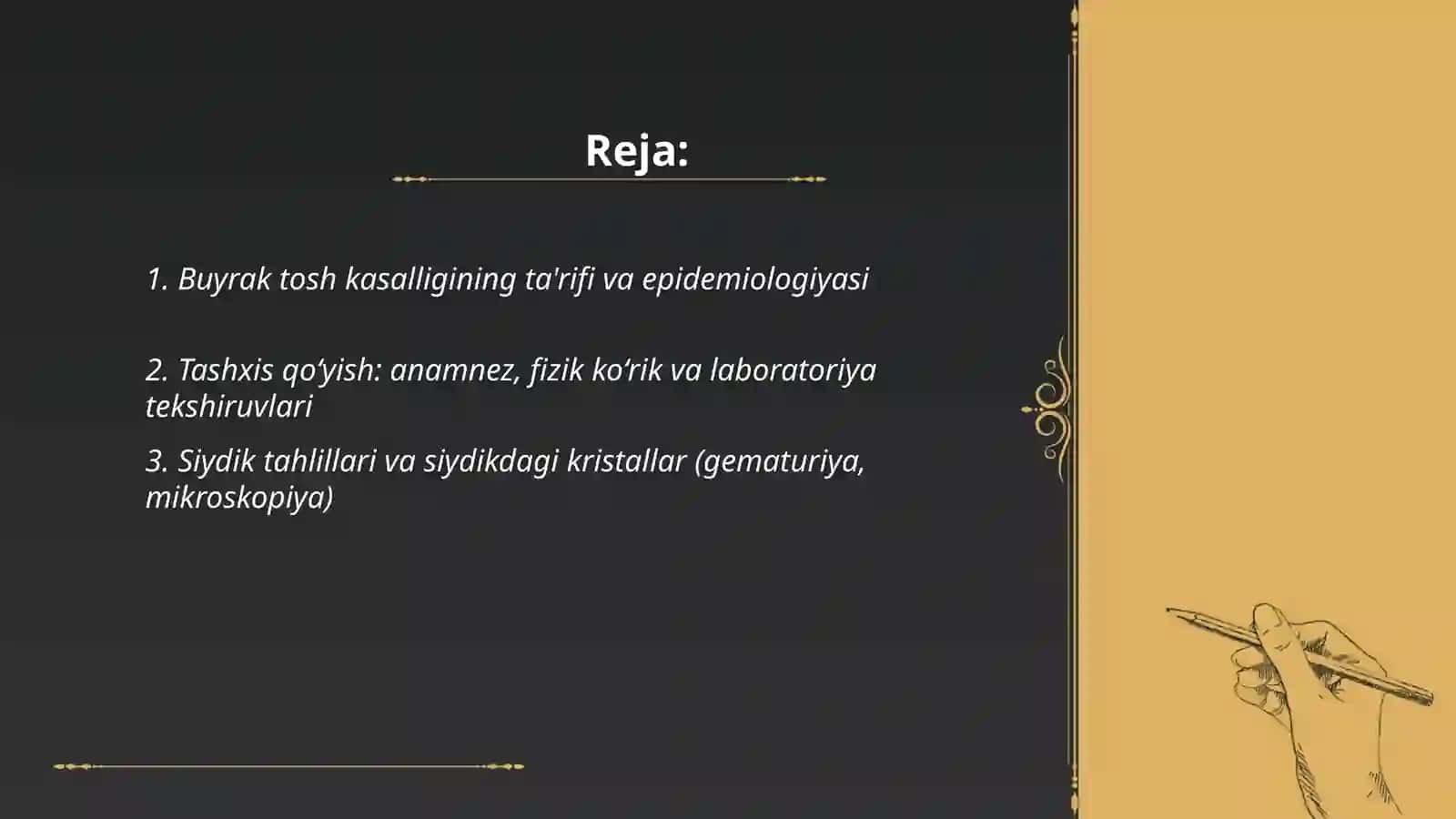 Buyrak tosh kasalligi 2