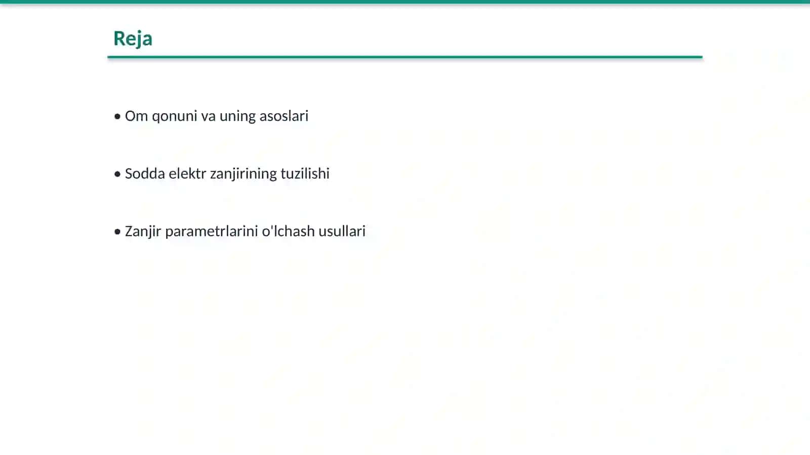 Om qonunini tekshirish va sodda elektr zanjiri parametrlarini tekshirish 2