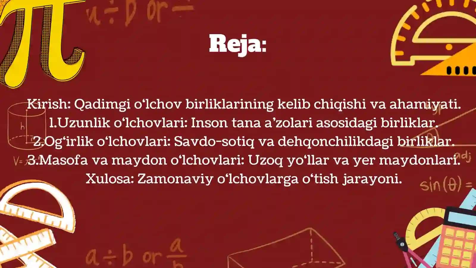 Qadimgi oʻlchov birliklari 2