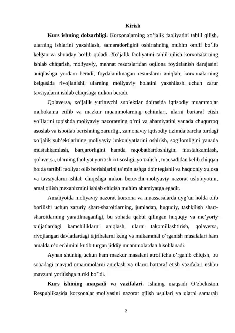 Kurs ishning dolzarbligi 2