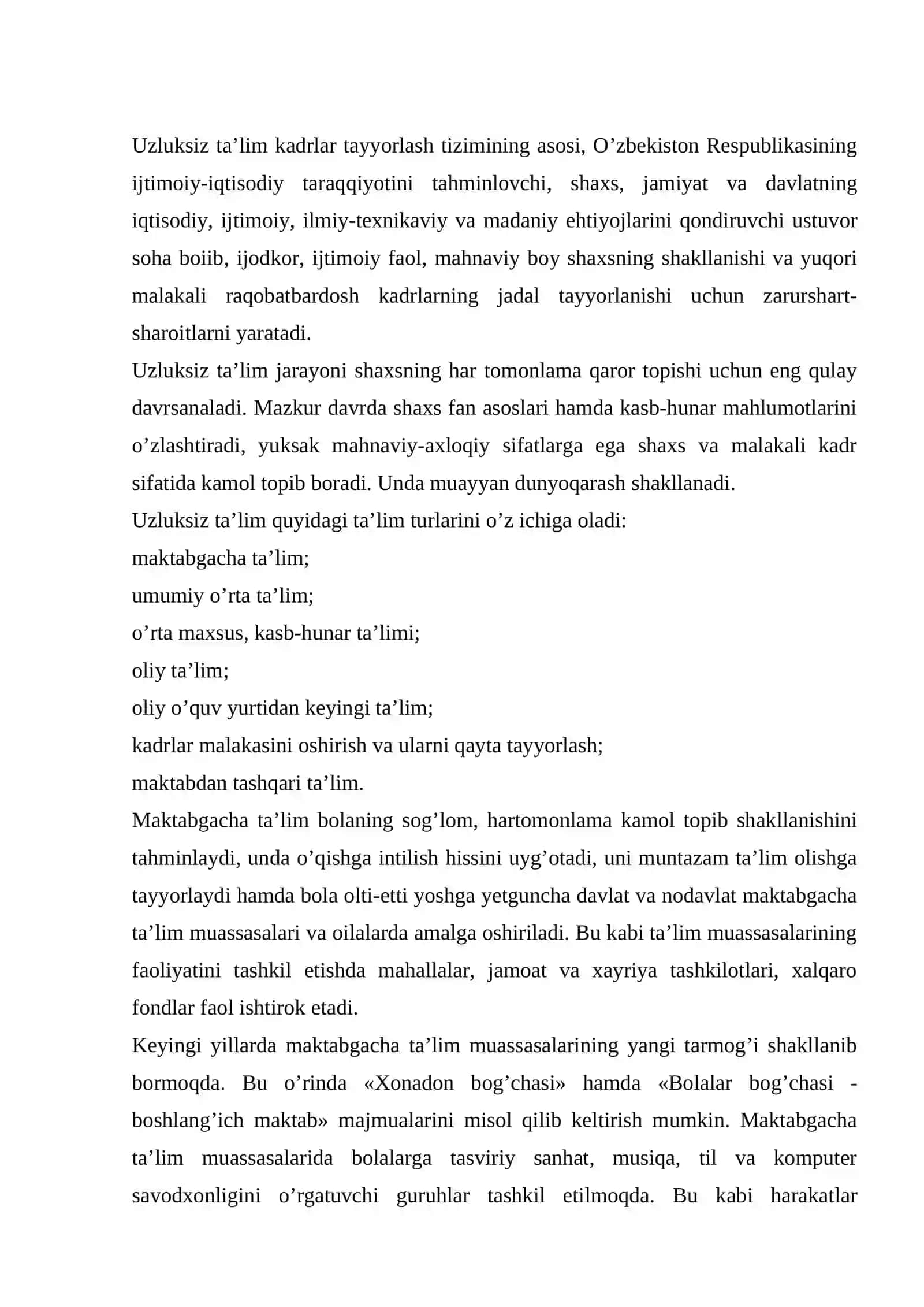 Uzluksiz ta’lim 2