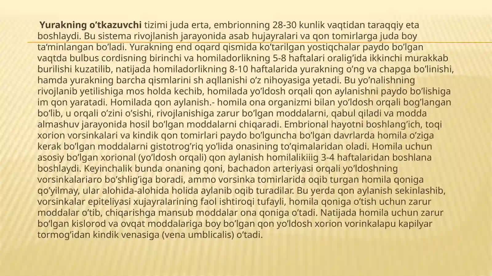 Yurakning o’tkazuvchi tibbtizimi 2