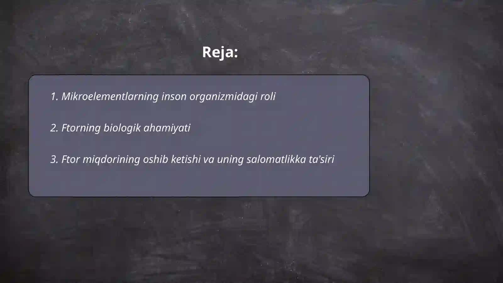 Mikroelementozlar. Ftor kalsiy miqdorining oshib ketishi 2