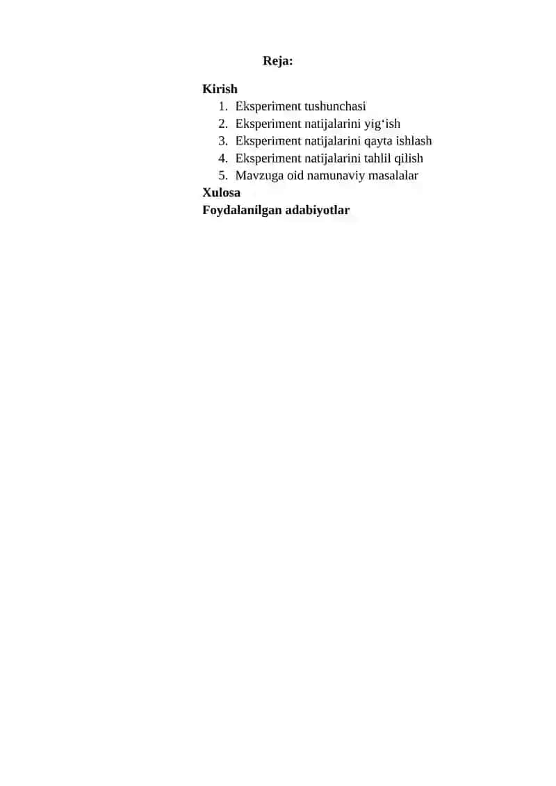 Matematik modellashtirish fanidan MUSTAQIL ISH 2